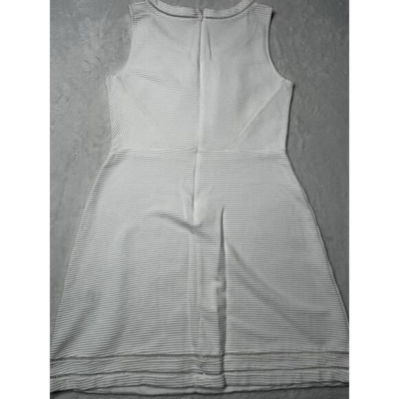 Brooks Brothers Ivory Knit Skater Dress Womens 12 Classic Fit Stealth Wealth - Picture 2 of 7